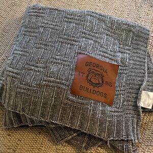 Georgia Bulldogs Gray Knit Throw Blanket